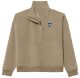 1/4 ZIP LADIES KHAKI CORDUROY